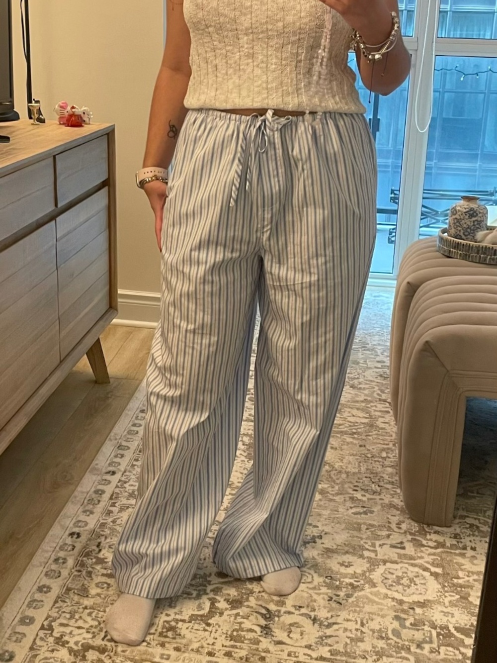 Frank and Oak stripped pants
